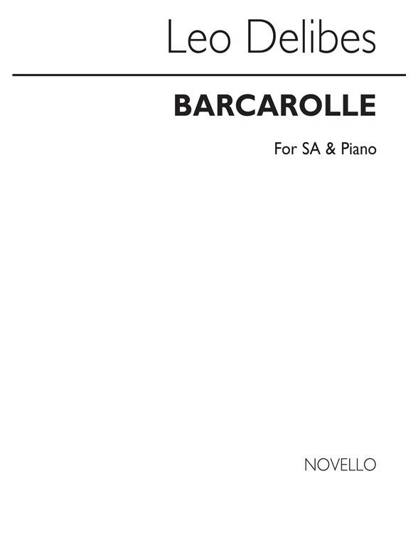 Delibes Barcarolle Soprano/Alto/ Piano