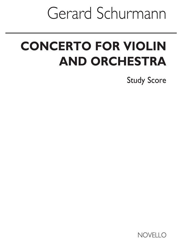 Schurmann: Concerto For Violin (Study Score)