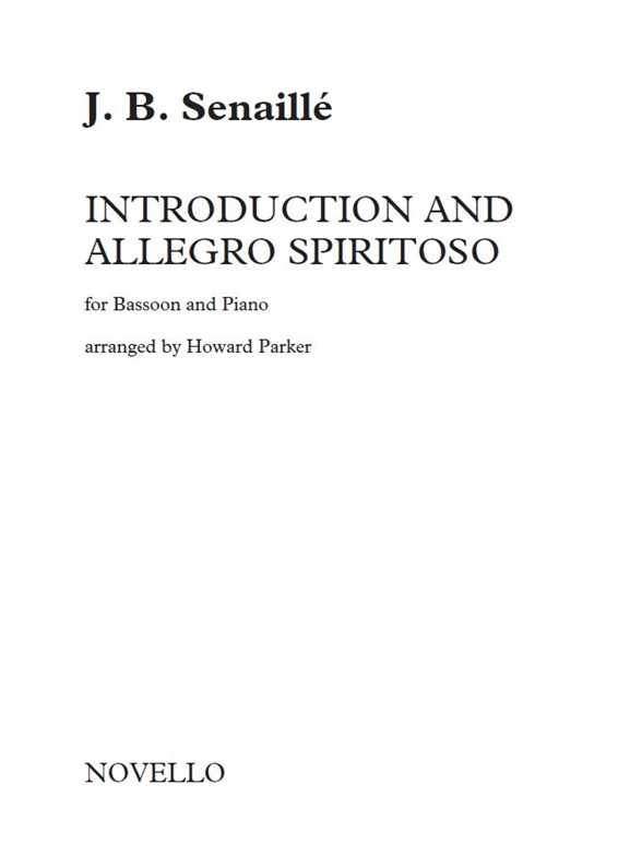 Senaille Introduction & Allegro Spiritoso Bassoon Or Euphonium & Piano