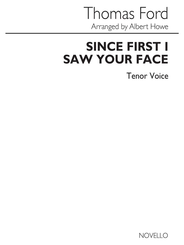 Ford, T Since First I Saw Your Face Tenor And Piano