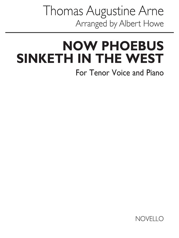 Arne, T Now Phoebus Sinketh In The West In Ab Tenor And Piano