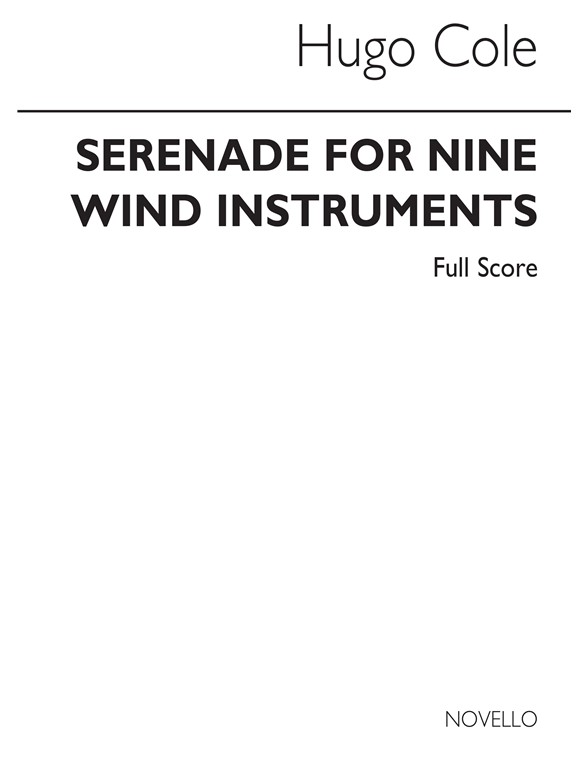 Cole: Serenade For Nine Wind Instruments (Score)