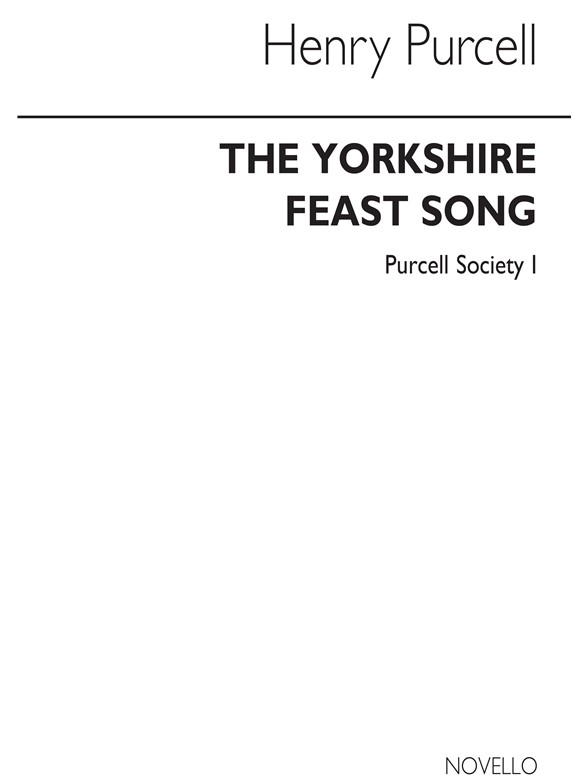 Purcell Society Volume 1 - The Yorkshire Feast Song (Full Score - Original Engraving)