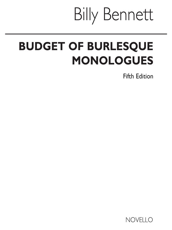 Billy Bennett: Fifth Budget Of Burlesque Monologues