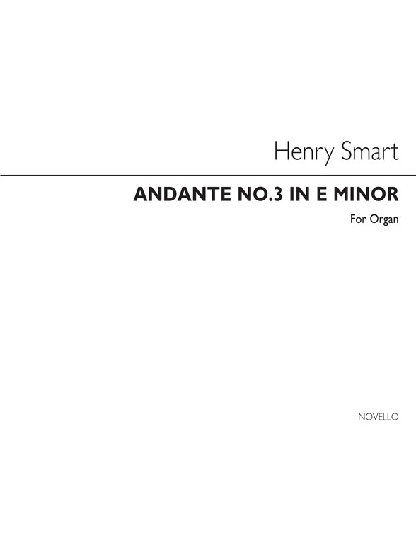 Smart Andante No.3 In E Minor Org