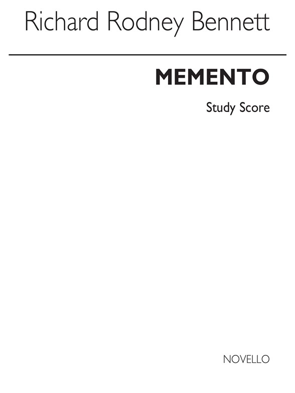 RR Bennett: Memento For Piano