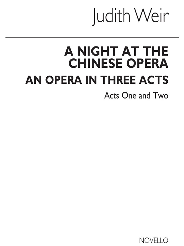 Judith Weir: A Night At The Chinese Opera (Miniature Score)
