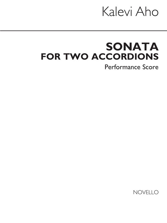 Kalevi Aho: Sonata For 2 Accordions (Sonaatti Kahdelle Hanurille)