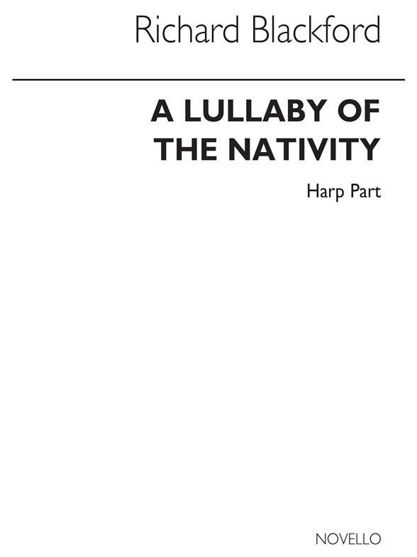 BLACKFORD RICHARD A LULLABY OF THE NATIVITY HARP PART