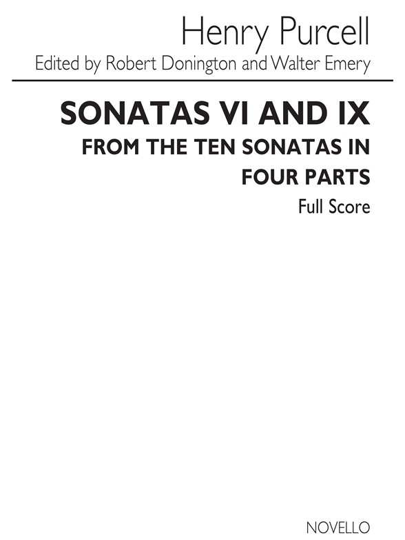 Henry Purcell: Sonatas VI And IX (Score)