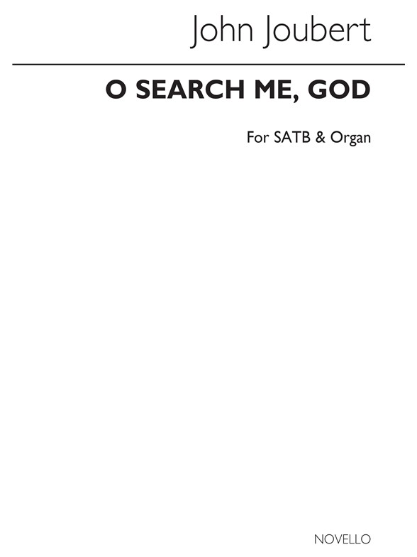 JOUBERT JOHN O SEARCH ME GOD OP127 SATB/ORGAN HANDWRITTEN VOCAL SCORE