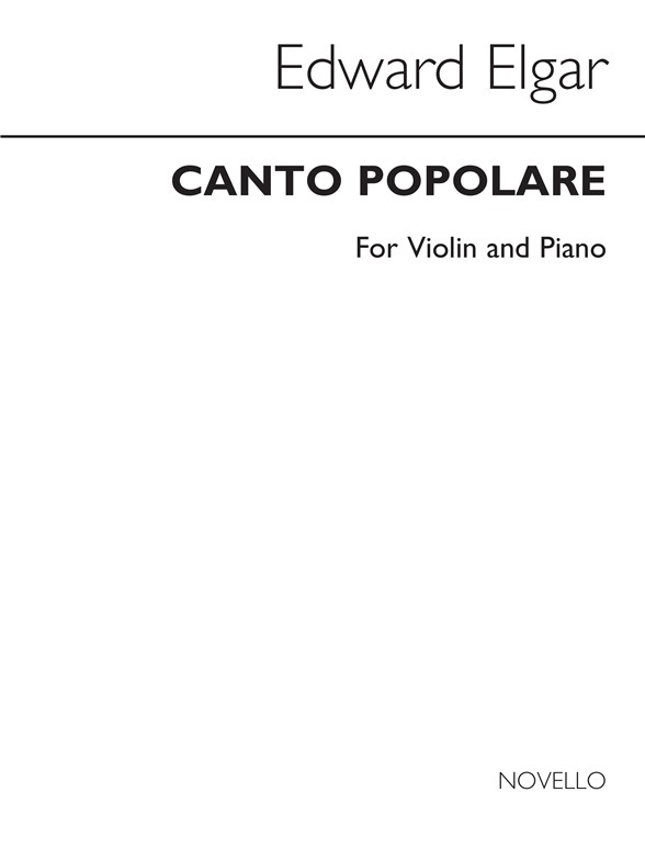 ELGAR EDWARD CANTO POPULARE VIOLIN & PIANO BOOK