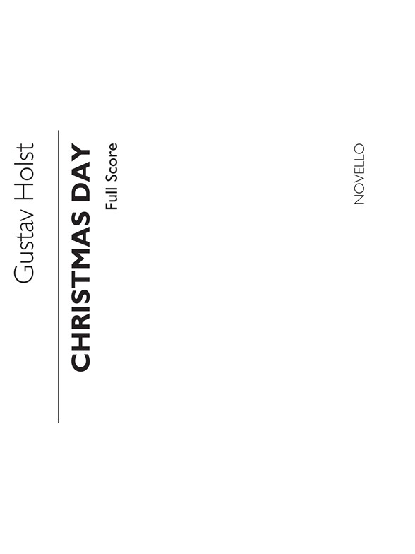 HOLST CHRISTMAS DAY SCORE/PARTS