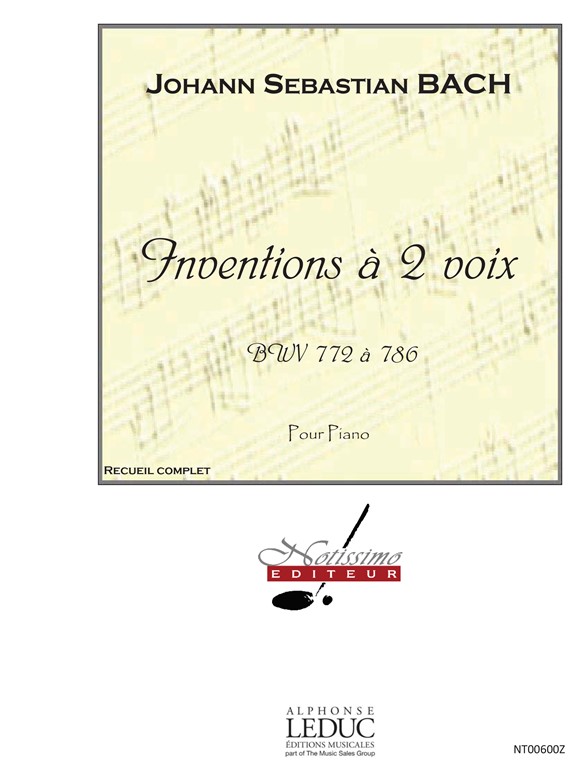Bach Js Inventions A 2 Voix Bwv772 A 786 Piano Book