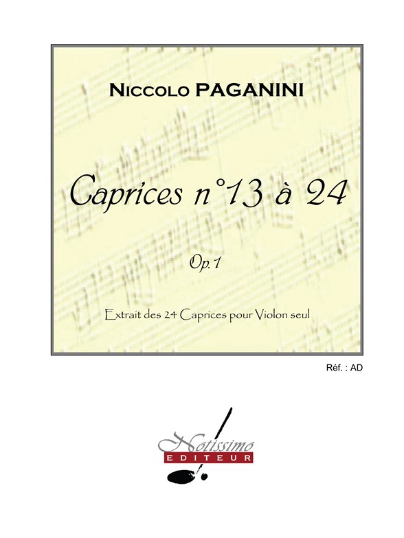 Paganini 24 Caprices Volume 2 Caprices 13 A 24 Violin Solo Book