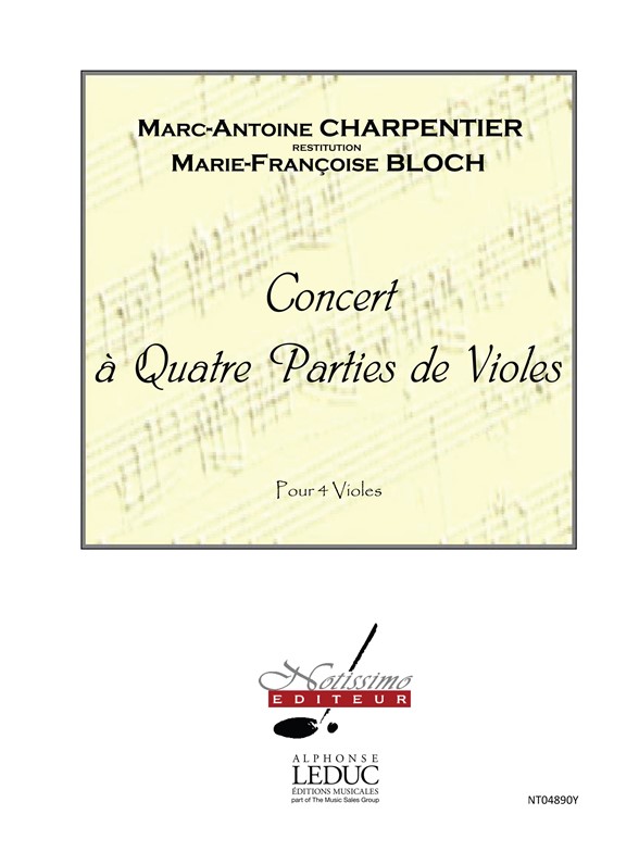 Charpentier Marc Antoine Concert (Bloch) 4 Violas Score/Parts