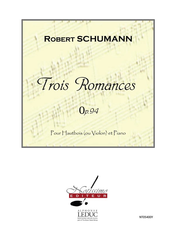 Schumann 3 Romances Op 94 Oboe Or Violin & Piano Book
