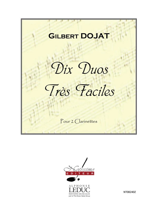 Dojat 10 Duos 2 Clarinets In B Flat Book