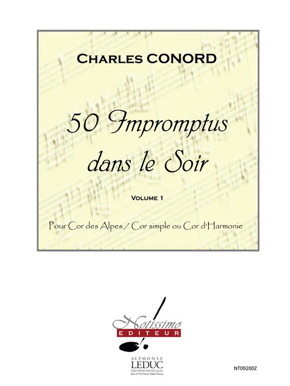 Conord 50 Impromptus Dans Le Soir Cor Des Alpes Vol 1 Alpine Horn Bk
