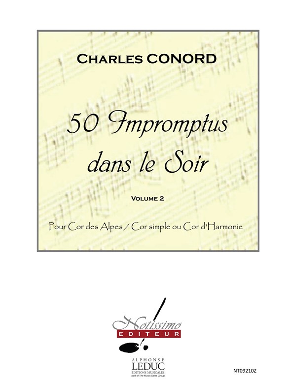 Conord 50 Impromptus Dans Le Soir Cor Des Alpes Vol 2 Alpine Horn Bk