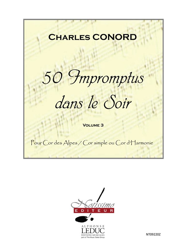 Conord 50 Impromptus Dans Le Soir Cor Des Alpes Vol 3 Alpine Horn Bk
