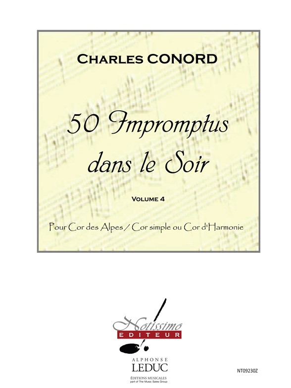 Conord 50 Impromptus Dans Le Soir Cor Des Alpes Vol 4 Alpine Horn Bk