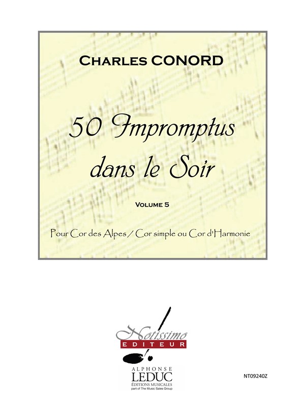 Conord 50 Impromptus Dans Le Soir Cor Des Alpes Vol 5 Alpine Horn Bk