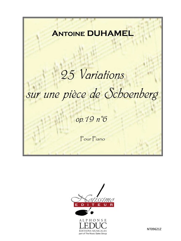 Duhamel 25 Variations Sur Une Piece Schoenberg Op19 No6 Pf 4 Hands Bk