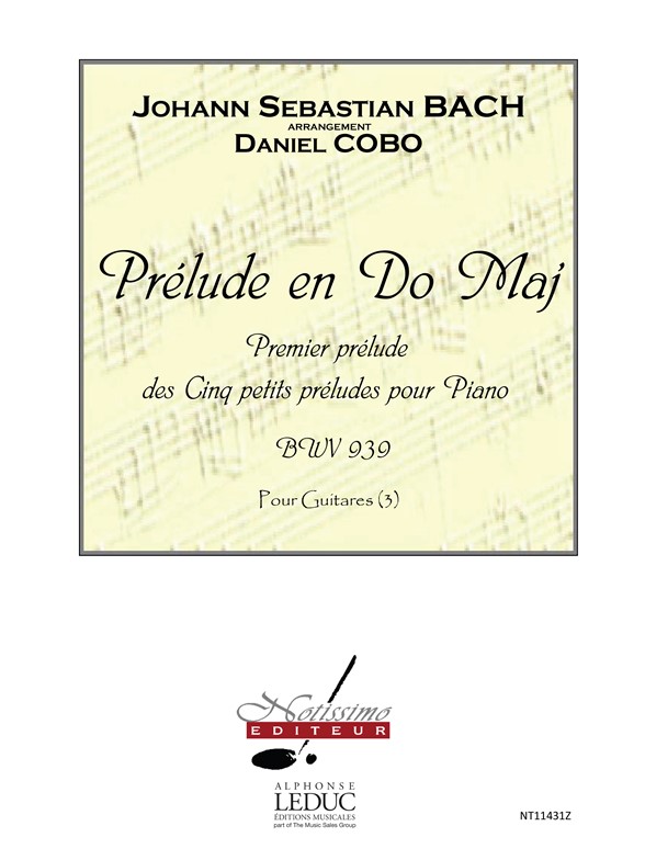 Bach Js Cobo Prelude In C Major Bwv939 Prelude No 1 3 Guitars Book