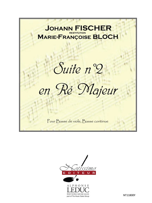 Fischer Suite No 2 In D Major Bass Viola Da Gamba & Basso Continuo Bk