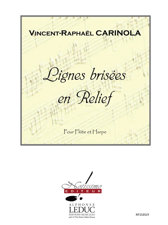 Carinola Lignes Brisees En Relief Flute & Harp Book