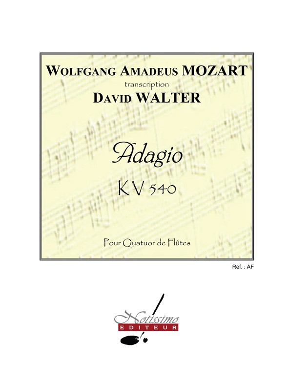 Mozart Adagio (Walter) 4 Flutes Score/Parts
