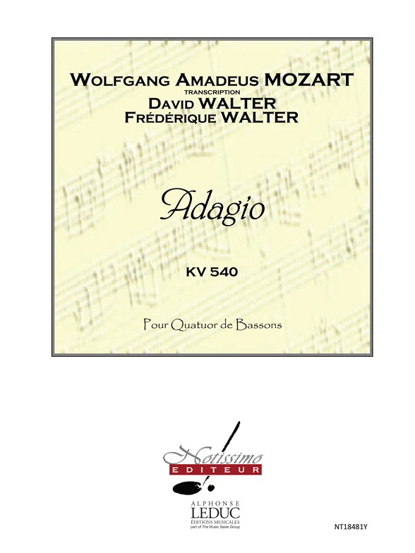 Mozart Walter D. Adagio 4 Bassoons Score/Parts