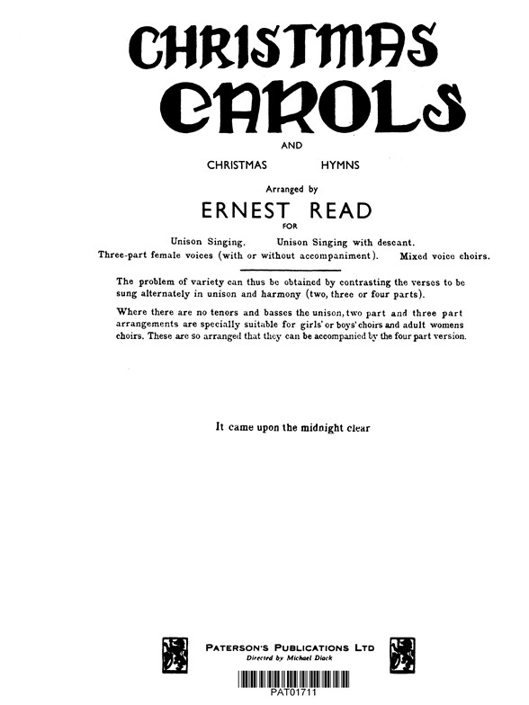 Read It Came Upon A Midnight Clear Satb
