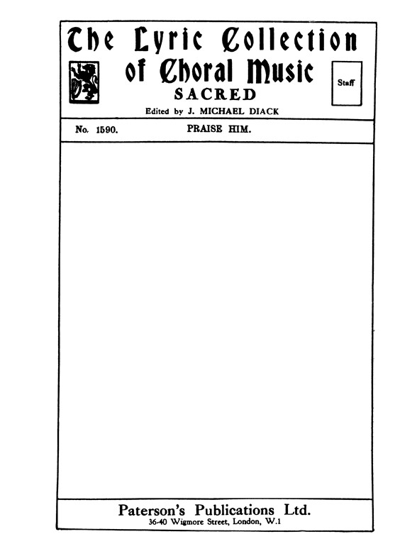 Bach, Js Praise Him Satb