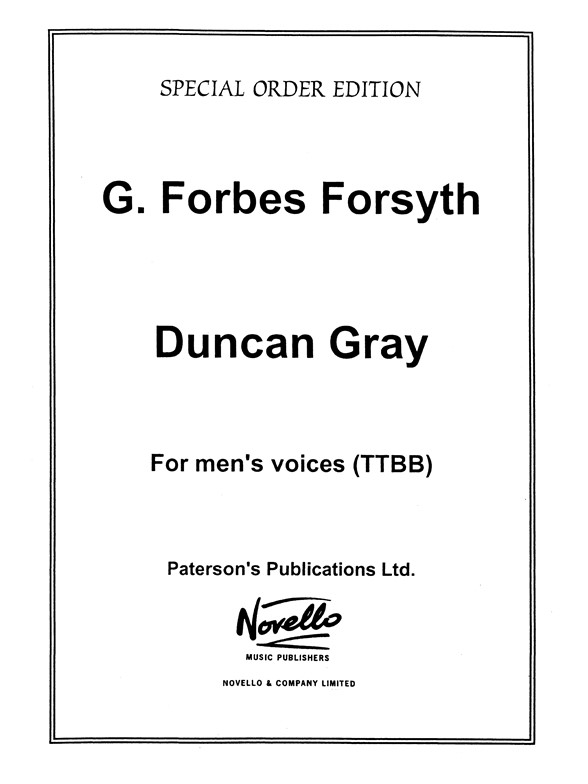 Forsyth Duncan Gray Ttbb/Pf