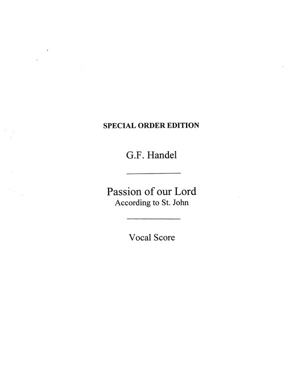 Passion Of Our Lord According To St John
