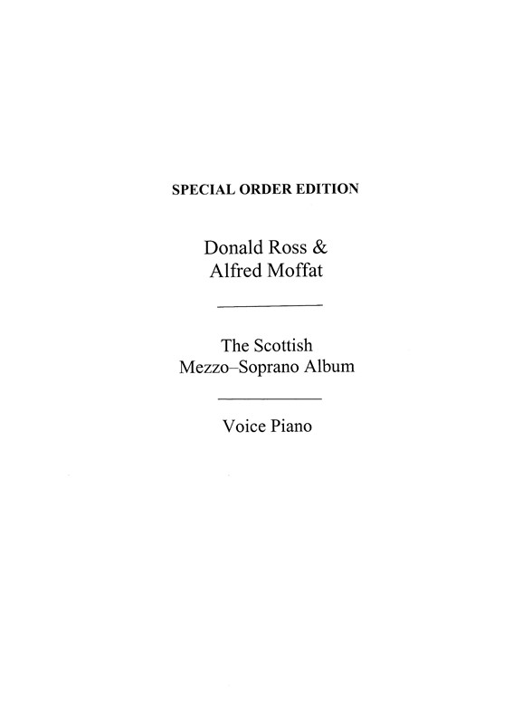 The Scottish Mezzo-soprano Album Voice/Piano