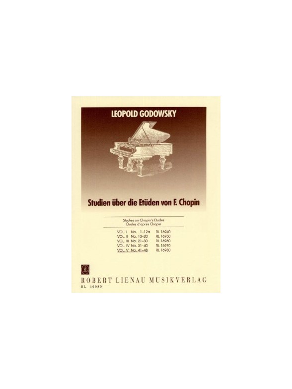 Leopold Godowsky: Studies On Chopin's Etudes For Left Hand - Book 5
