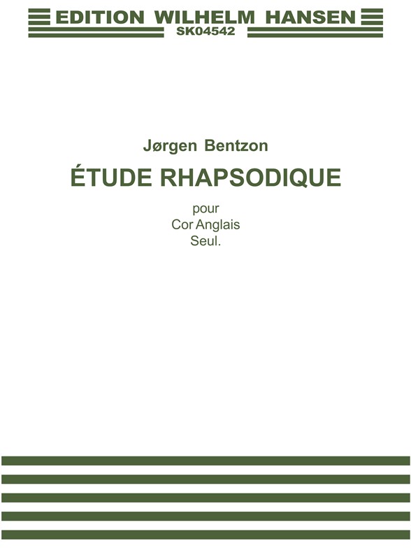 JØRGEN BENTZON ETUDE RHAPSODIQUE OP.10 COR INGLESE