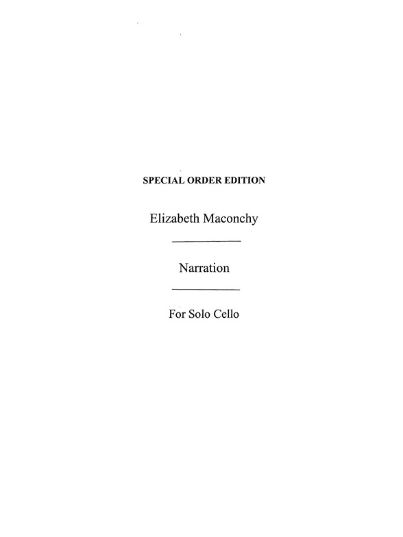 Maconchy Narration (1984) Vlc Solo