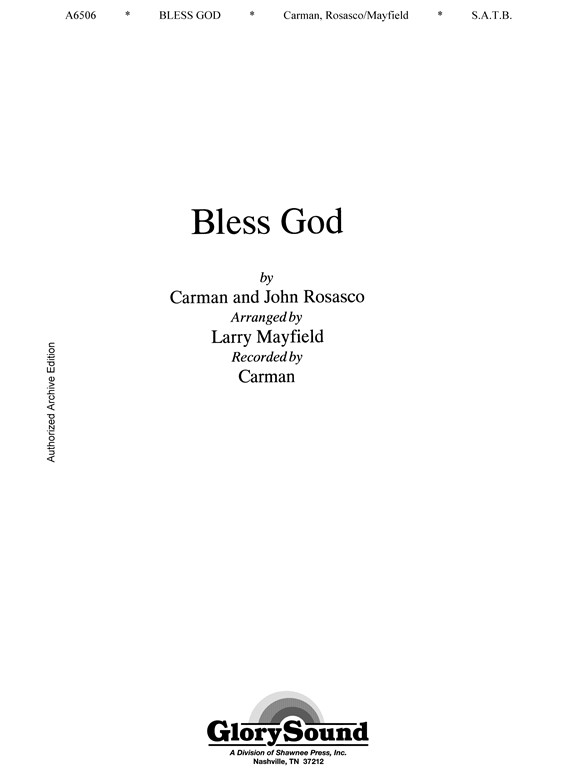 Bless God (SATB)