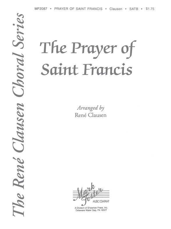 Clausen Prayer Of Saint Francis