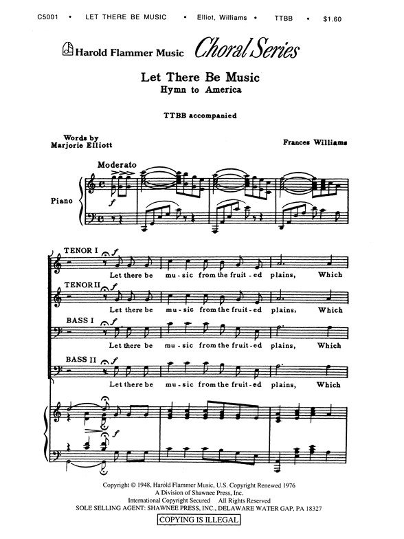 Frances Williams: Let There Be Music TTBB