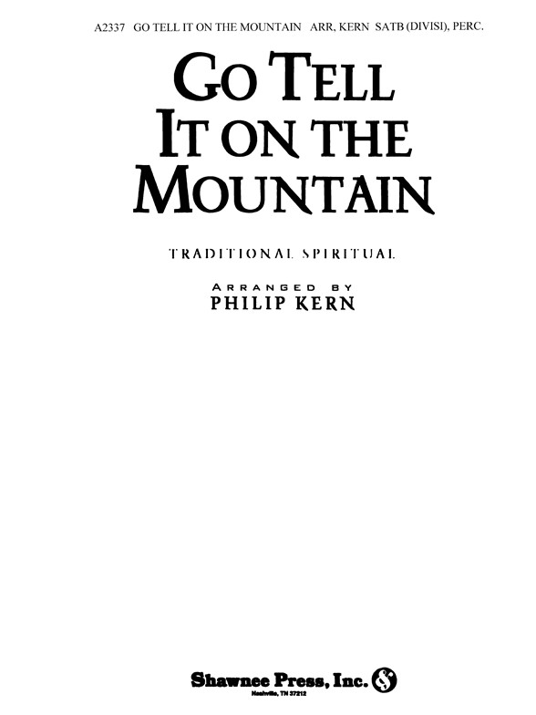 KERN GO TELL IT ON THE MOUNTAIN (SATB)