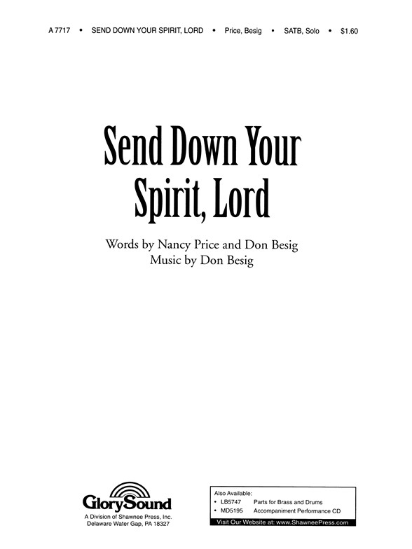 PRICE SEND DOWN YOUR SPIRIT LORD SATB, SOLO