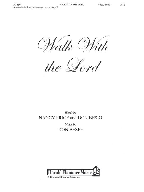 PRICE WALK WITH THE LORD SATB,CONG