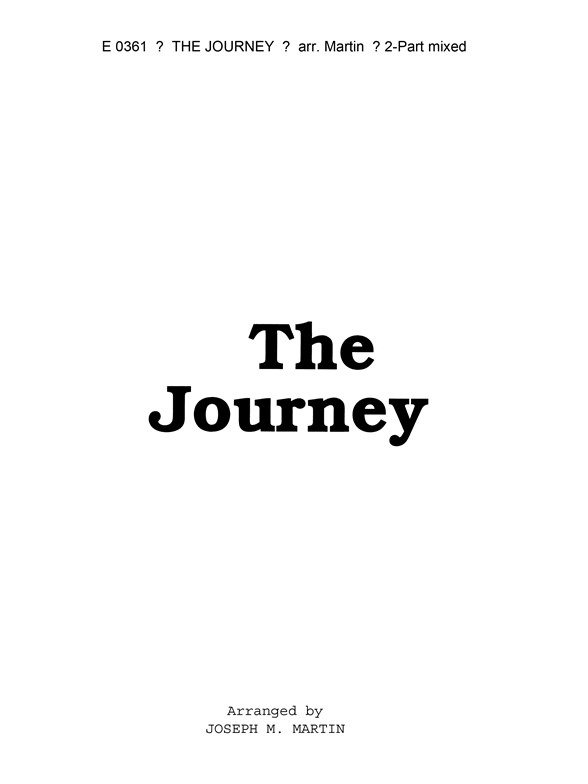 MARTIN JOURNEY, THE 2-PART MIXED
