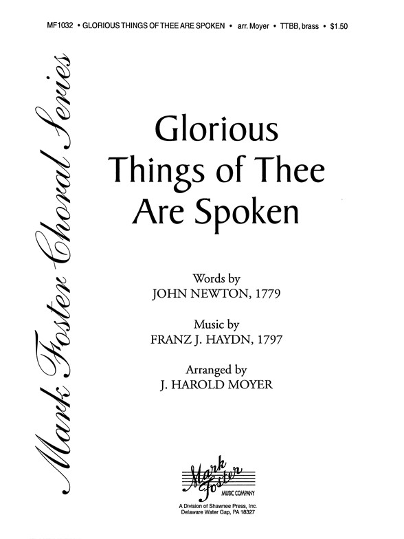 MOYER GLORIOUS THINGS OF THEE ARE SPOKEN TTBB