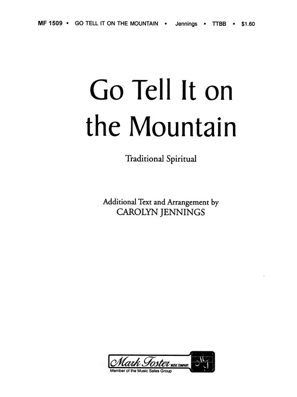 JENNINGS GO TELL IT ON THE MOUNTAIN TTBB A CAP